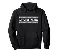 Actions Not Words Motivational Latin Saying Pullover Hoodie