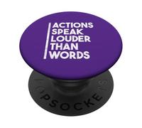 Actions Speak Louder Than Words Motivational Quote PopSockets Adhesive PopGrip