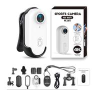 ActionSnap - Action Snap 4K Thumb Action Camera, Mini Body Camera Action Cam With Audio & Video Recording, Tiny Size, Mount Anywhere For Work Travel Pet Vlog Walk (White,256G)
