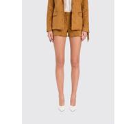 Actitude Twinset Mid-Rise Straight-Leg Chino Shorts in Faux Suede - Size: S - female