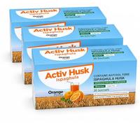 Activ Husk Ispaghula Husk Orange Drink Sachets | Contains Natural Fibre | Pack of 30 (3)