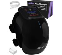 Activ Joint Relief Knee Massager (Black) with Infrared Heat, Red Light & Vibration Massage Therapy, Relax Tight Muscles, Includes Adapter, Adjustable Straps, Portable