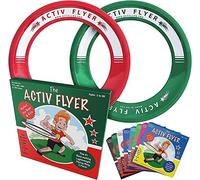 Activ Life Flying Rings for Kids, Fun Beach Toys, Gifts for Boys Girls Teens, Cool Family Outdoor Games, Play at Swimming Pool, Playground, Basket Fillers Birthday Presents, Red/Green
