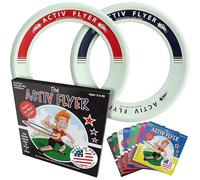 Activ Life Kid's Flying Rings [2 Pack] Fly Straight & Don’t Hurt 80% Lighter Than Standard Flying Discs - Replace Screen Time with Healthy Family Fun - Get Outside & Play! Made in USA Glow in the Dark