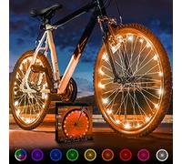 Activ Life LED Bike Wheel Lights: Light Up Your Summer Adventures, 100% Brighter & Visible from All Angles for Ultimate Safety and Style - Batteries Included, Great Gift, 2-Tire Pack, Orange