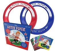 Activ Life The Active Flyer Flying Disc: Aerodynamic Frisbee Rings, Outdoor Toys & Summer Fun Beach Toys for Kids, Boys or Girls of all Ages, The Perfect Outdoor Toy Gift, 2pack, Blue/Red