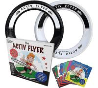 Activ Life The Active Flyer Flying Disc: Aerodynamic Frisbee Rings, Outdoor Toys & Summer Fun Beach Toys for Kids, Boys or Girls of all Ages, The Perfect Outdoor Toy Gift, 2pack, White/Black