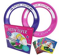 Activ Life The Active Flyer Flying Disc: Aerodynamic Frisbee Rings, Outdoor Toys & Summer Fun Beach Toys for Kids, Boys or Girls of all Ages, The Perfect Outdoor Toy Gift, 2pack, Pink/Purple