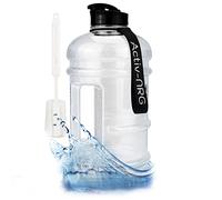 Activ-NRG 2.2 Litre Water Bottle XL Jug BPA Free, Flip Cap, Perfect for Gym, Sports, Outdoor, Recommended Daily Intake (Clear)