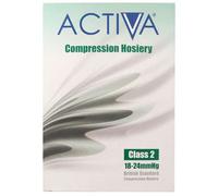 Activa Class 2 Unisex Support Socks 18 - 24 mmHg, S, Black