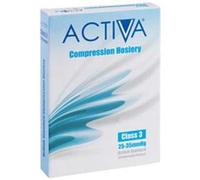 Activa British Standard Class 3 Open-Toe Thigh Length Stocking, Large, Sand