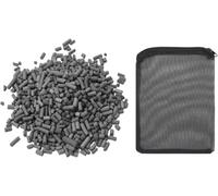 ACTIVATED CARBON AQUARIUM 1000g 1KG Kilo COMPLETE WITH MESH BAG FOR USE WITH FISH TANK EXTERNAL FILTER MEDIA/KOI FISH POND WATER DECHLORINATOR FILTERS