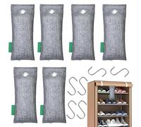 Activated Carbon Bag - Reusable Odor Absorber Set 6.5x16.5cm Double Layer Breathable Fabric, Lightweight 50g Each, Indoor Air Purifying Deodorizer For Living Room Bedroom Wardrobe Shoe Cabinet Kitchen
