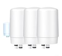 Activated Carbon Faucet Water Filter Replacement Cartridge, Reduces & Sediment for Standard Taps, Food-Grade Plastic, White (3-Pack)(3PCS)