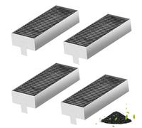 Activated Carbon Filter 4 Pieces 193 x 75 x 35 mm Cooker Hood Filter for Bosch HEZ9VRCR0, for Siemens Studioline HZ9VRCR0, for Gaggenau CA282111, for Neff Z821VR0, for Constructa CZ9VRCR0, Accessories