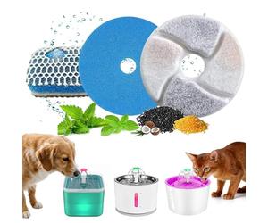 Activated Carbon Filter, Effective Replacement Foam, Porous with Cotton Material, High Density Drinking Fountain Pads, Fresh Water Pad with Universal Style, Watering Accessory for Kitten and Puppy