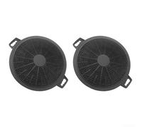 Activated Carbon Filter for Kitchen Range Hood 165 mm x 165 mm x 15 mm - 2 Pack, Black