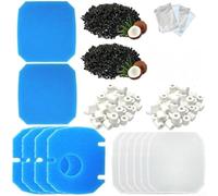 Activated Carbon Filter Set for JBL for cristalprofi for e Series Aquariums | Fits for jbl e402 e702 e902, includes carbon and rings, reduces water cloudiness, easy swap