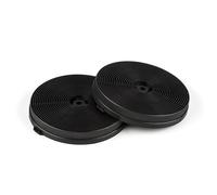 Activated Carbon Filters for Cooker Extractor Hoods 2 Filters Recirculation Mode Ø18.5 cm