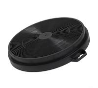 Activated Carbon Range Hood Filter 205x30mm 2-Pack Odour Activated | High-efficiency filtration, traps grease particles, black charcoal material, fits standard extractors