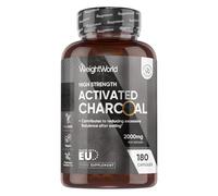 Activated Charcoal Capsules 2000mg - 180 Capsules - Sourced from Coconut
