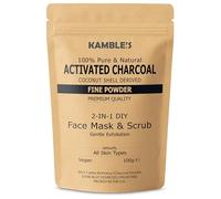 Activated Charcoal Powder 2-in-1 DIY Face Mask & Scrub | Detoxify + Purify Pores | Control Shine + Reduce Blackheads | Men & Women
