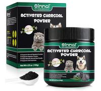 Activated Charcoal Powder for Dogs & Cats - Complementary Feed, Supports Digestive Wellness & Oral Freshness, Easy to Mix, Gluten Free, 120g