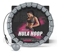 Active 100 Fitness Hula Hoops, Smart Weighted Hula Hoop for Adults, Adjustable Infinity Hoop with 360° Auto-Spinning Ball, Weight Loss Exercise Equipment for Home Use (Black)