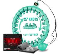 Smart Weighted Hula Hoop, Adjustable Fitness Exercise Weighted Hula Hoop - 27 Detachable Knots/Link