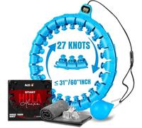 Smart Weighted Hula Hoop, Adjustable Fitness Exercise Weighted Hula Hoop - 27 Detachable Knots/Link