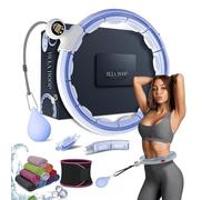 Active 100 Smart Weighted Hula Hoop For Adults, Detachable Fitness Ring With 360 Degree Auto-Spinning Ball Massage, Smart Ring Hula Hoops For Adults, Fitness Equipment For Weight Loss (Blue)