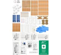 180 Piece Refill First Aid Kit Refill - Includes Eyewash, 2 x Cold (Ice) Packs and Emergency Car Blanket for Home, Office, Caravan, Workplace, Travel