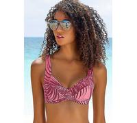 active by LASCANA 'Coal' Underwire Bikini Top Print / Bordeaux