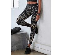 active by LASCANA Elasticated Functional Leggings Black Gold