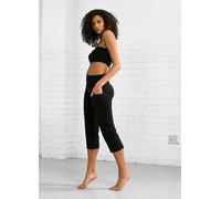 active by LASCANA Logo Print Cropped Leggings Black