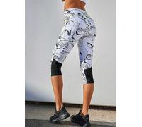 active by LASCANA Printed Capri Sports Leggings White/black