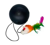 Active Cat Rolling Ball, Multifunctional Ball Chasing Game Toy, Smart Interactive Plush Mouse Toy, Intelligent Avoidance Design Kitten Ball Toy, Smart Electronic Evil Toy for Cat Small Dog Chew