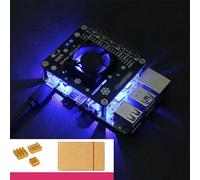 Active Cooling HAT Fan For Raspberry Pi 5 4B 3B+ Featuring Height Design To Maximize Negative Pressure And Provide Effective Heat Control(Blue C)