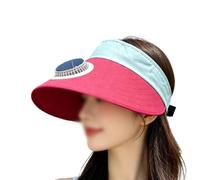 Active Cooling Sun Hat Combining Solar Energy Capture USB Fan Operation And Wide Brim UV Defense For All-Day Wear(Red)