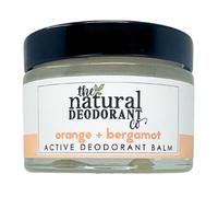 Active Deodorant Balm Orange + Bergamot 55g by The Natural Deodorant Co - Certified cruelty-free and vegan, plastic-free, ultra-effective 24hr deodorant balm