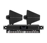 Active Directional Antenna System for Wireless Microphones, 16-Input Power Distribution with Dual Antenna Paddles, Ideal for Stage Performances, Weddings, and Live Events