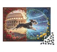 Active Dog Jigsaw Puzzle for Adults 1000 Piece Jigsaw Puzzle Paper Indoor Scene Retro Science Style Puzzle Game for Family Home Decor Gift 52x38cm/1000pcs