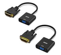 BENFEI Active DVI-D to VGA Adapter, 2 Packs DVI-D 24+1 to VGA Male to Female Adapter