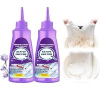 Active Enzyme Laundry Stain Remover, Stain Remover for Clothes, White Shirt Garment Stubborn Stain Cleaner Oil Remover, Fast Acting Clothing Stain Solution for Most Types of Clothes (2)