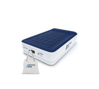 Active Era Luxury Double Inflatable Mattress with Built-in Electric Pump | Puncture-Resistant Flocked Airbed for Home Guests & Camping | Fast 3-Min Inflation Raised Air Mattress 193x137x36.5cm