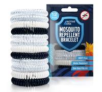 Active Era Mosquito Repellent Bracelet, Insect Midge & Mosquito Bands - Powerful DEET Free Formula - Waterproof with 250 Hours / 10 Days of Protection (Clear/Black/White - 12 Pack)