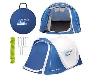 Active Era® Pop Up Tent - 2 Layer Waterproof 2 Person Pop-Up Tent - 100% Storm Tested with Advanced Ventilation and Easy-Pitch Construction - Perfect for Camping and Festivals