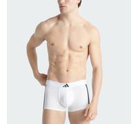 Low Rise Trunk (2PK) - Active Flex Cotton 3 Stripes - Comfortable Underwear, 011 Black/White, XXL