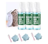 Active Foam Sneaker Cleaner, Sneaker Cleaner Foam, White Shoe Cleaner Kit with Brush & Towel, for Removing Stains and Dirt, Shoe Cleaning Kit for White Shoes (2)