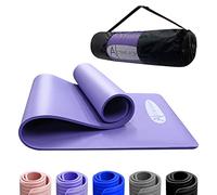 ACTIVE FOREVER 10mm Extra Thick Yoga Mat, NBR Foam Yoga Mats for Women Men, Large and Non Slip Exercise Mat with Free Travel Carry Bag for Yoga Pilates HIT Home Workouts Gym(Purple)